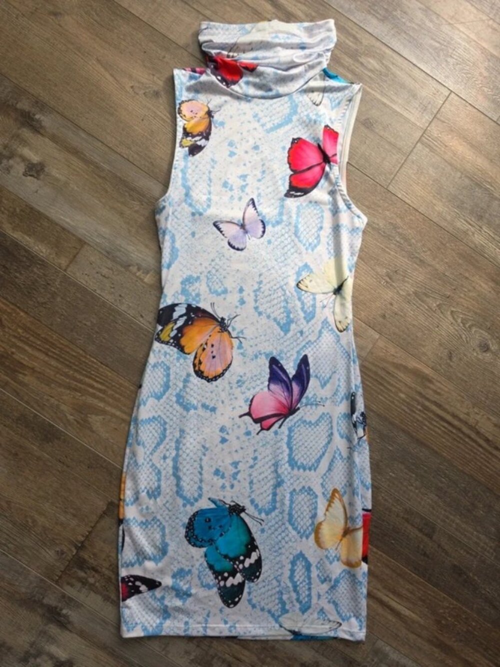 Fashion Nova Butterfly XS turtleneck dress Y2K going out fall